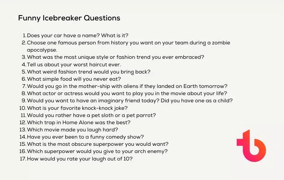 list of funny icebreaker questions