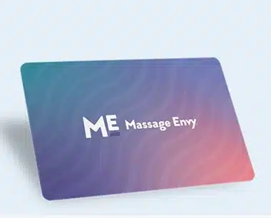 A picture of a gift card for Massage Envy