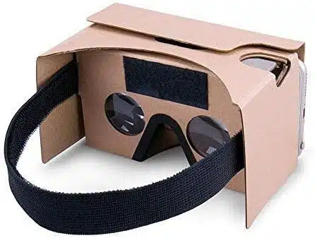 A picture of a cardboard VR headset